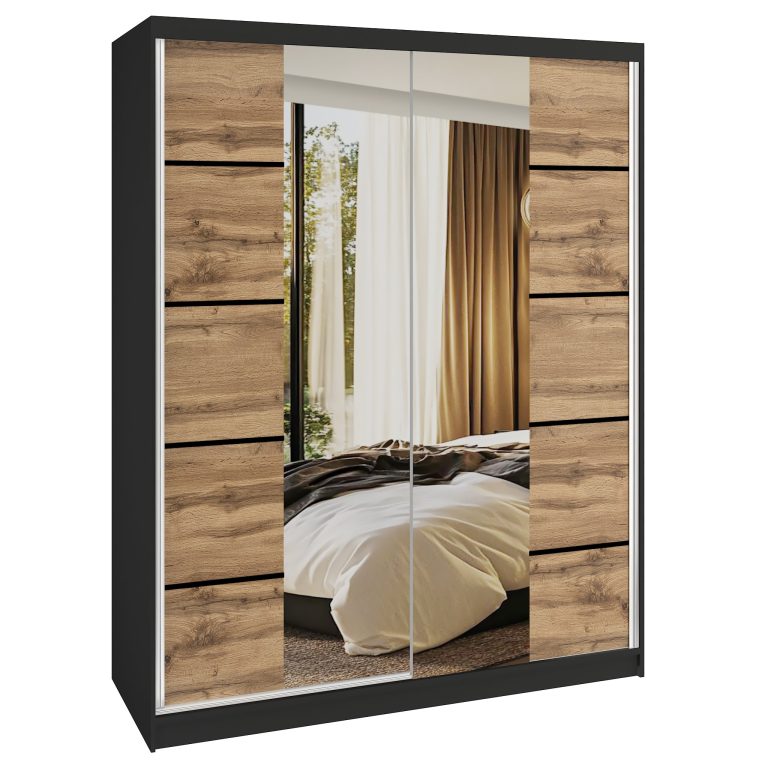 Kleiderschrank SERENITY Schiebeschrank 133 cm Eiche wotan matt Hersteller ME SERENITY SZP6/0/B/DW/0/HIAL
