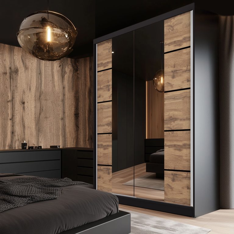 Kleiderschrank SERENITY Schiebeschrank 133 cm Eiche wotan matt Hersteller ME SERENITY SZP6/0/B/DW/0/HIAL