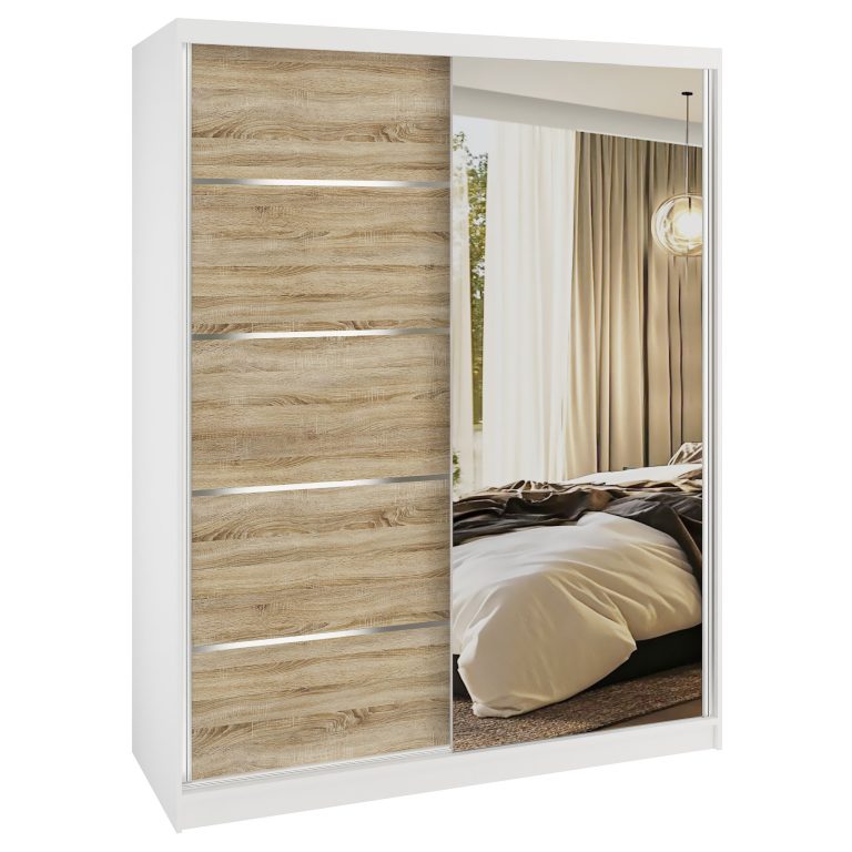 Kleiderschrank SERENITY Schiebeschrank 133 cm Eiche sonoma matt Hersteller MBP SERENITY SZP6/0/W/DS/0/HIAL