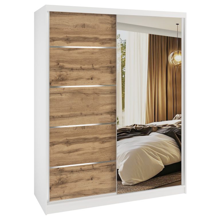 Kleiderschrank SERENITY Schiebeschrank 133 cm Eiche wotan matt Hersteller MBP SERENITY SZP6/0/W/DW/0/HIAL