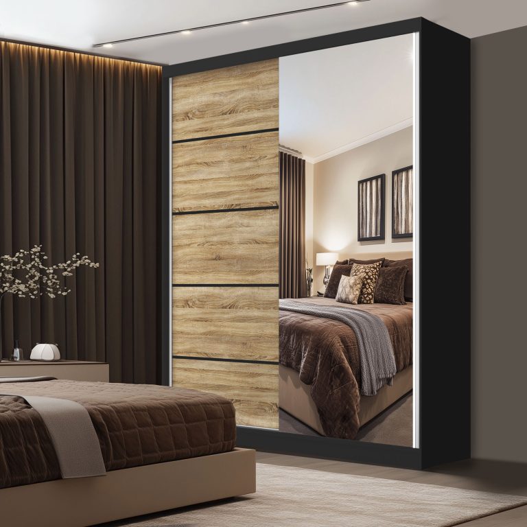 Kleiderschrank SERENITY Schiebeschrank 133 cm Eiche sonoma matt Hersteller MBP SERENITY SZP6/0/B/DS/0/HIAL