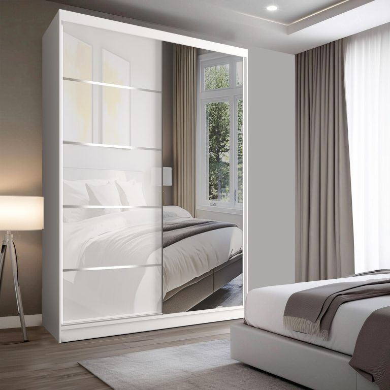 Kleiderschrank SERENITY Schiebeschrank 133 cm weiß glänzend Hersteller MGB SERENITY SZP6/0/W/W/0/HIAL