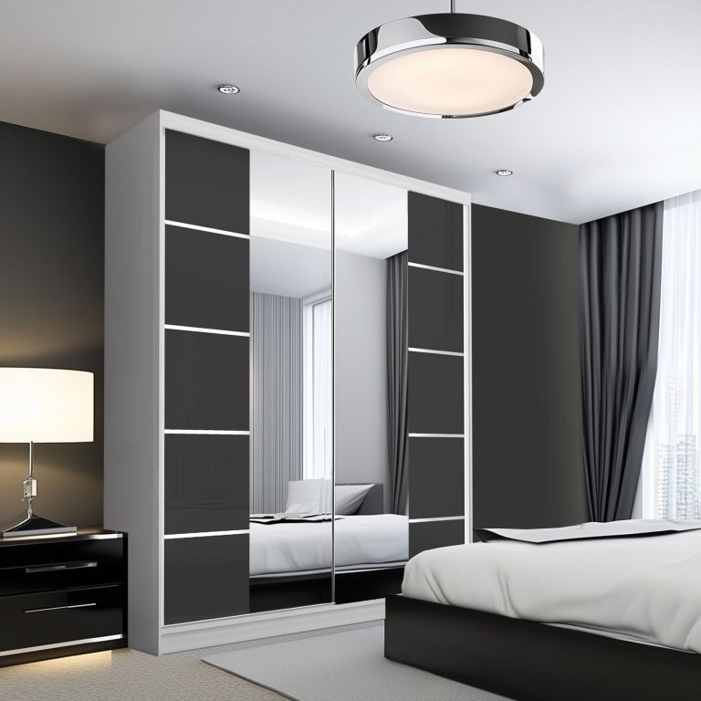 Kleiderschrank Schiebeschrank SERENITY 158 cm schwarz matt Hersteller ME SERENITY SZP7/0/W/B/0/HIAL