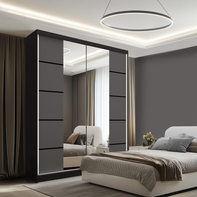 Kleiderschrank SERENITY Schiebeschrank 158 cm grau matt Hersteller ME SERENITY SZP7/0/B/SR/0/HIAL