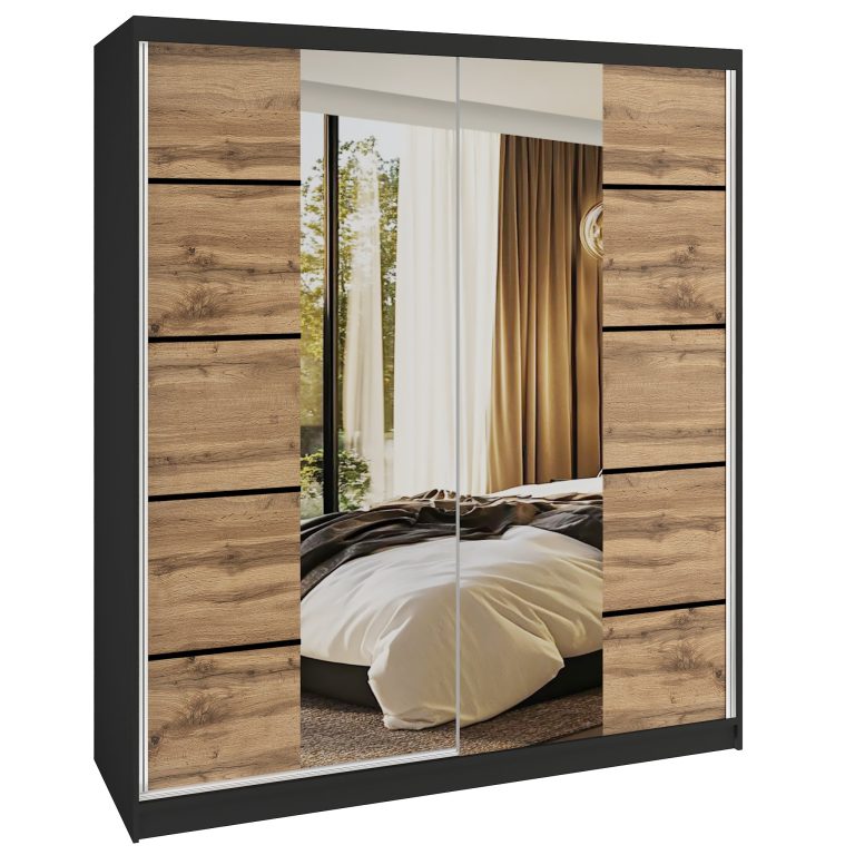 Kleiderschrank SERENITY Schiebeschrank 158 cm Eiche Wotan matt Hersteller ME SERENITY SZP7/0/B/DW/0/HIAL