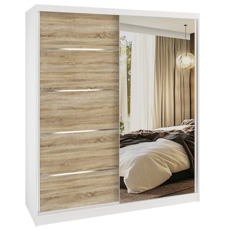 Kleiderschrank SERENITY Schiebeschrank 158 cm Eiche sonoma matt Hersteller MBP SERENITY SZP7/0/W/DS/0/HIAL