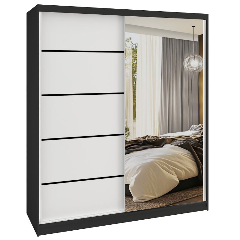 Kleiderschrank SERENITY Schiebeschrank 158 cm weiß matt Hersteller MBP SERENITY SZP7/0/B/W/0/HIAL