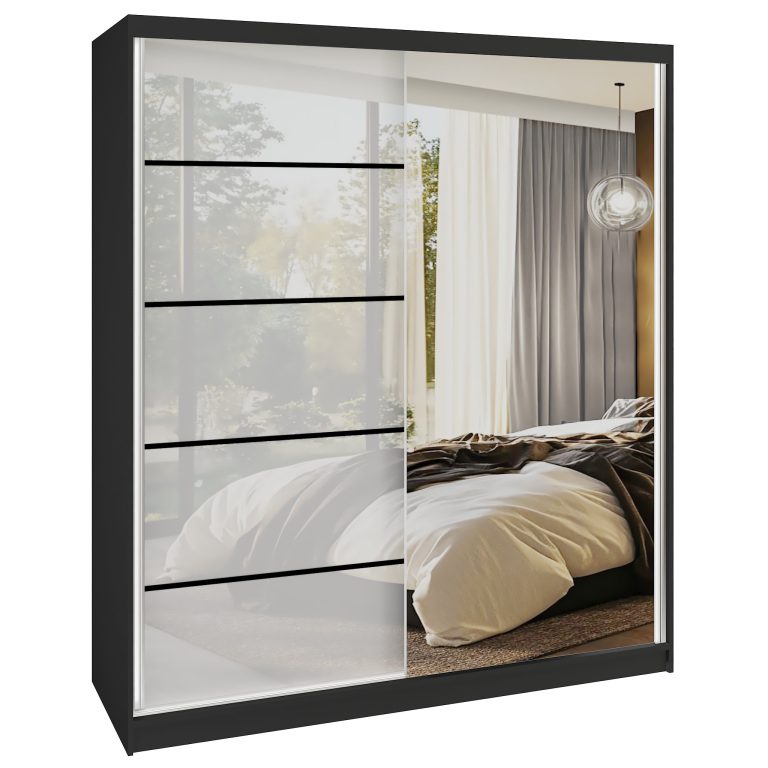 Kleiderschrank SERENITY Schiebeschrank 158 cm weiß glänzend Hersteller MGB SERENITY SZP7/0/B/W/0/HIAL