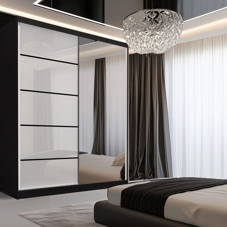 Kleiderschrank SERENITY Schiebeschrank 158 cm weiß glänzend Hersteller MGB SERENITY SZP7/0/B/W/0/HIAL