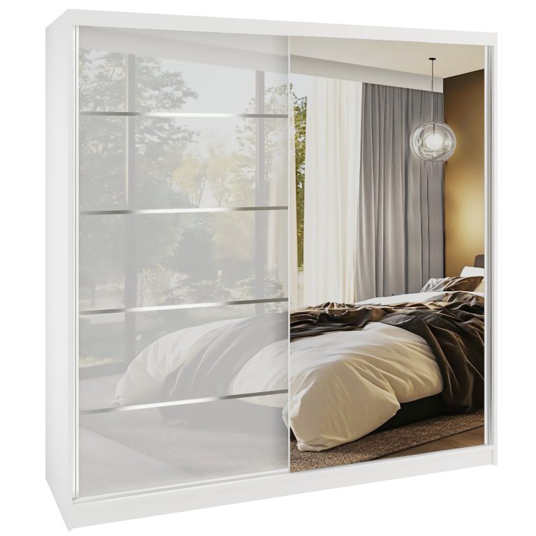 Kleiderschrank SERENITY Schiebeschrank 200 cm weiß glänzend Hersteller MGB SERENITY SZP5/0/W/W/0/HIAL