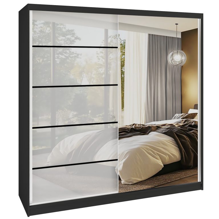 Kleiderschrank SERENITY Schiebeschrank 200 cm weiß glänzend Hersteller MGB SERENITY SZP5/0/B/W/0/HIAL