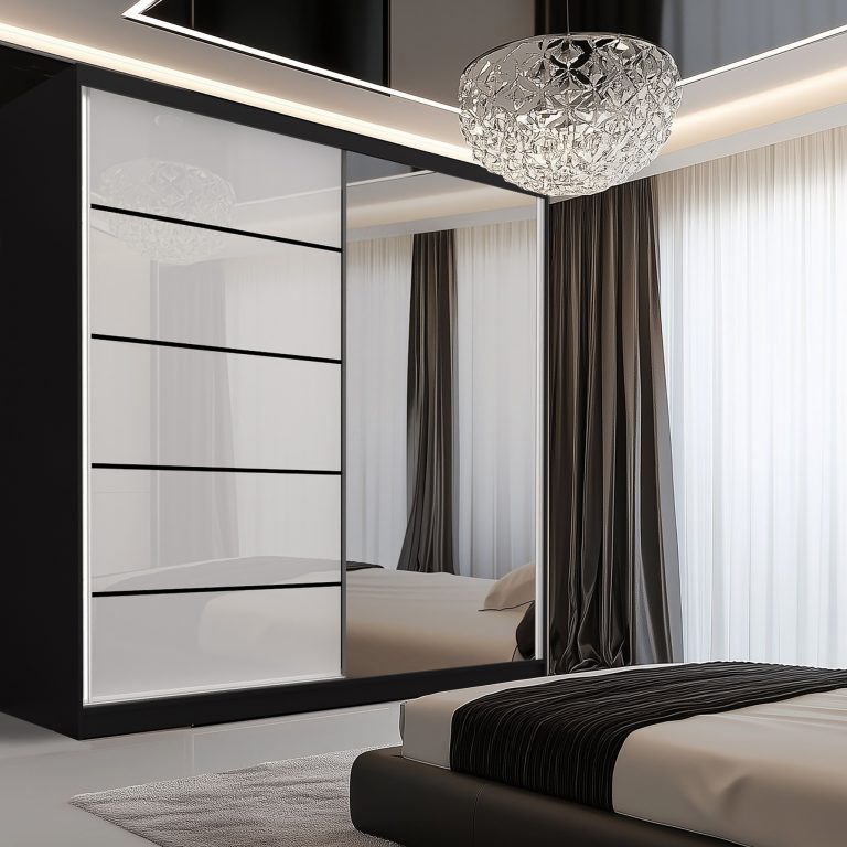 Kleiderschrank SERENITY Schiebeschrank 200 cm weiß glänzend Hersteller MGB SERENITY SZP5/0/B/W/0/HIAL