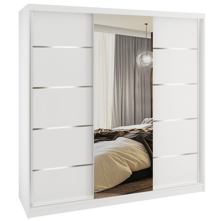 Kleiderschrank SERENITY Schiebeschrank 200 cm weiß matt Hersteller MT SERENITY SZP5/0/W/W/0/HIAL