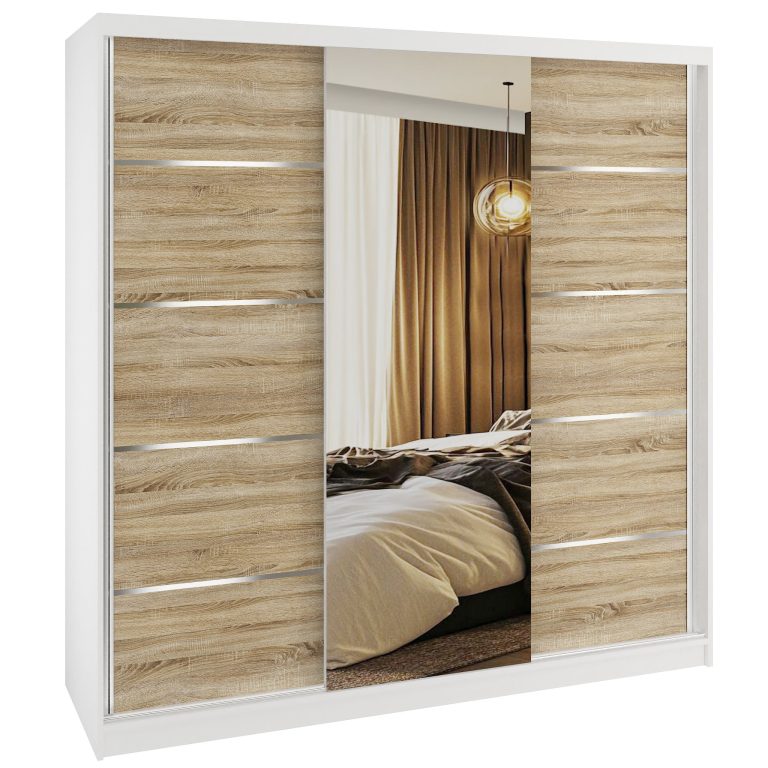 Kleiderschrank Schiebeschrank SERENITY 200 cm Eiche Sonoma matt Hersteller MT SERENITY SZP5/0/W/DS/0/HIAL