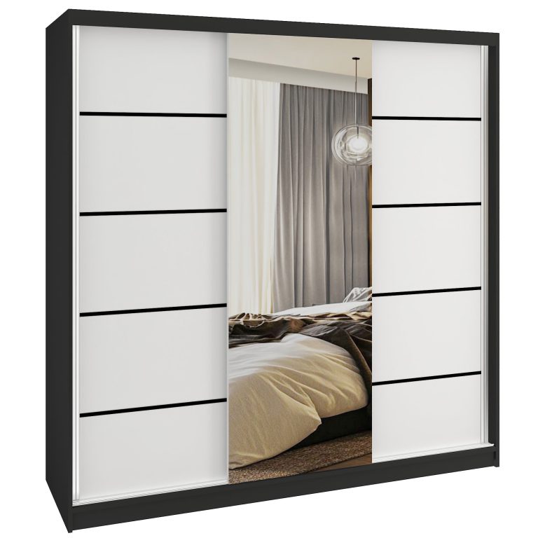 Kleiderschrank SERENITY Schiebeschrank 200 cm weiß matt Hersteller MT SERENITY SZP5/0/B/W/0/HIAL