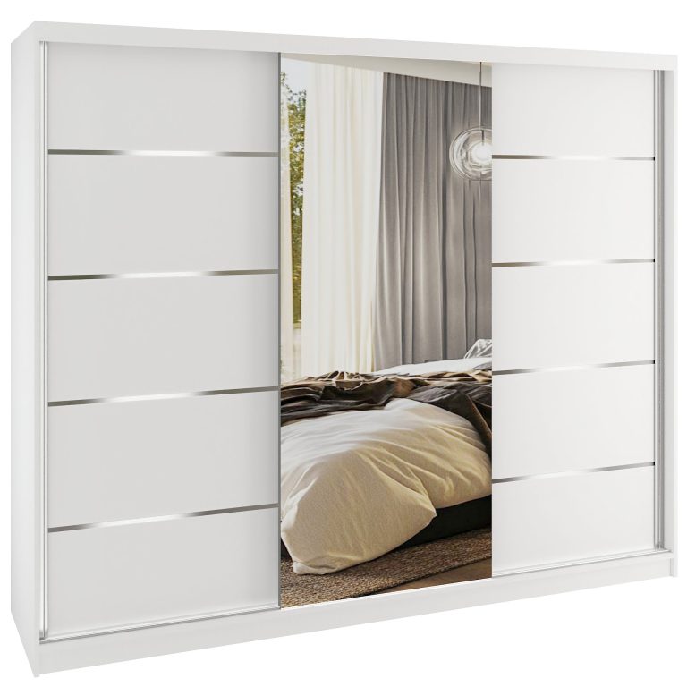 Kleiderschrank SERENITY Schiebeschrank 232 cm weiß matt Hersteller MBP SERENITY SZP8/0/W/W/0/HIAL
