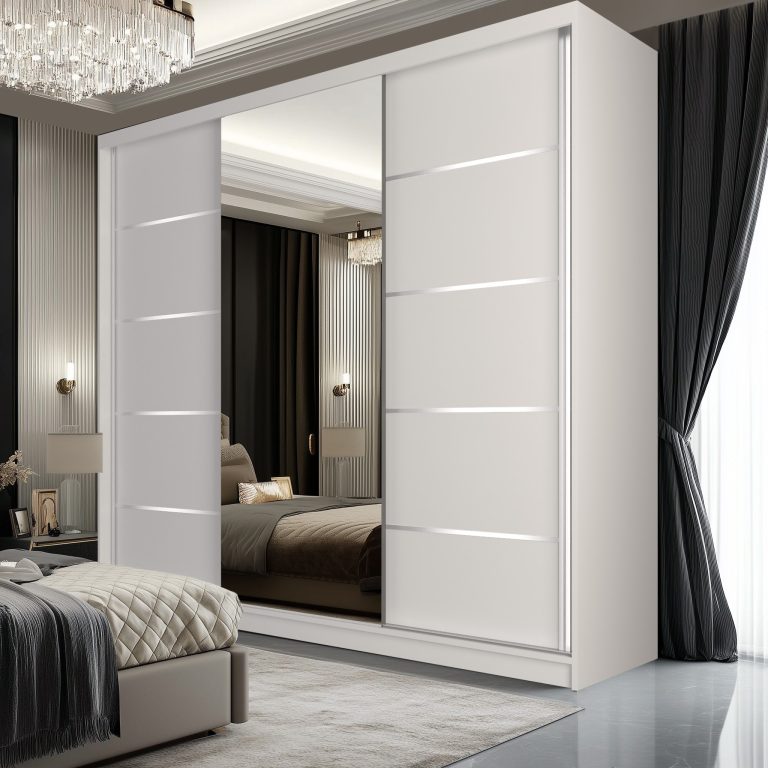 Kleiderschrank SERENITY Schiebeschrank 200 cm weiß matt Hersteller MT SERENITY SZP5/0/W/W/0/HIAL