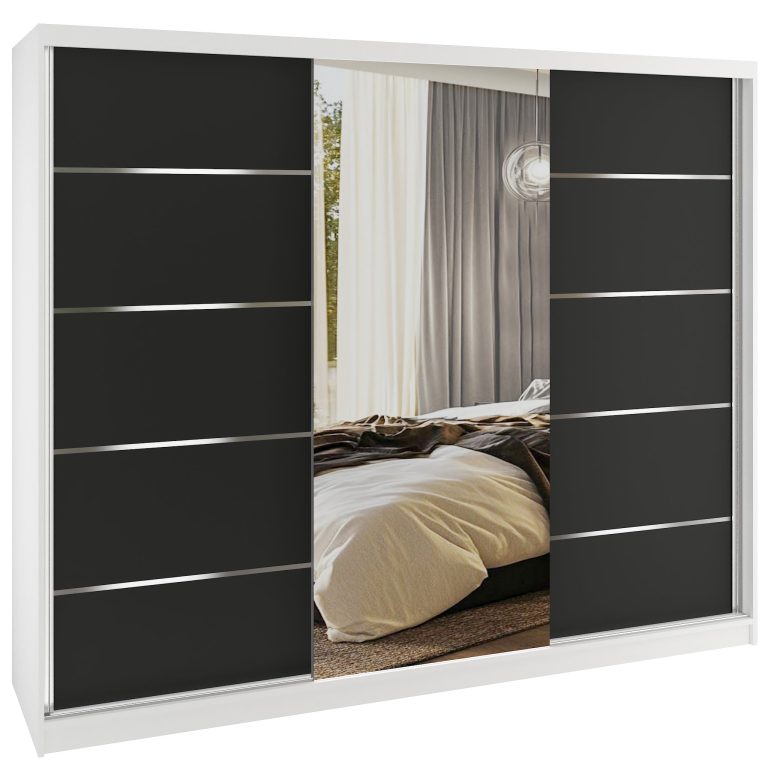 Kleiderschrank SERENITY Schiebeschrank 232 cm schwarz matt Hersteller MBP SERENITY SZP8/0/W/B/0/HIAL