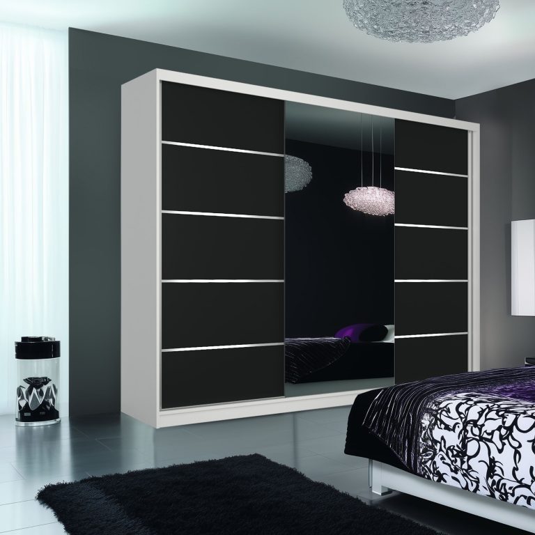 Kleiderschrank SERENITY Schiebeschrank 200 cm schwarz matt Hersteller MT SERENITY SZP5/0/W/B/0/HIAL