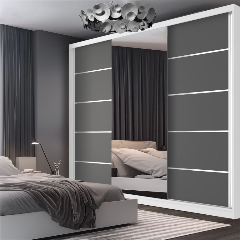 Kleiderschrank Schiebeschrank SERENITY 200 cm grau matt Hersteller MT SERENITY SZP5/0/W/SR/0/HIAL
