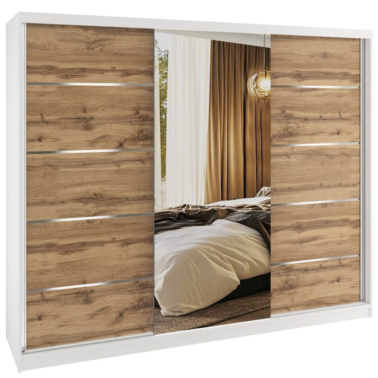 Kleiderschrank SERENITY 232 cm Schiebeschrank Eiche Wotan matt Hersteller MBP SERENITY SZP8/0/W/DW/0/HIAL