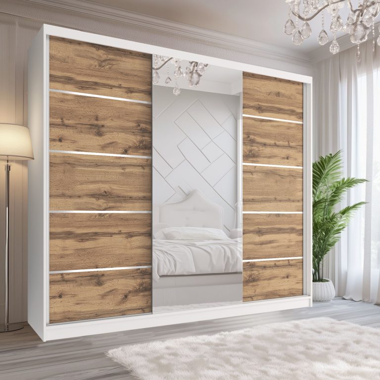 Kleiderschrank SERENITY Schiebeschrank 200 cm Wotan eiche matt Hersteller MT SERENITY SZP5/0/W/DW/0/HIAL