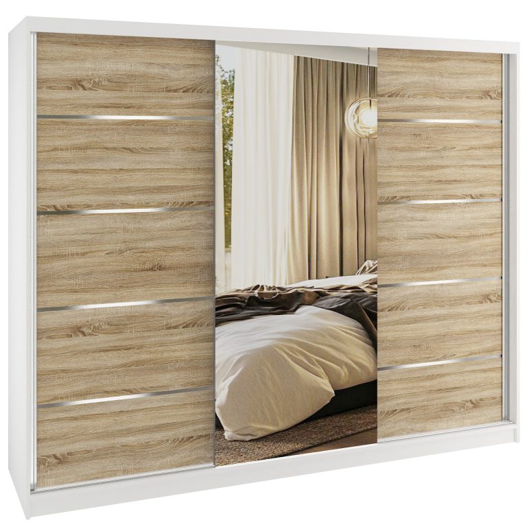 Kleiderschrank SERENITY Schiebeschrank 232 cm Sonoma-Eiche matt Hersteller MBP SERENITY SZP8/0/W/DS/0/HIAL