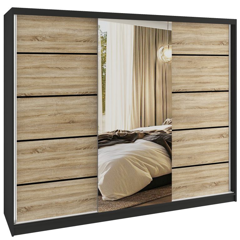 Kleiderschrank SERENITY Schiebeschrank 232 cm  Sonoma-Eiche matt Hersteller MBP SERENITY SZP8/0/B/DS/0/HIAL