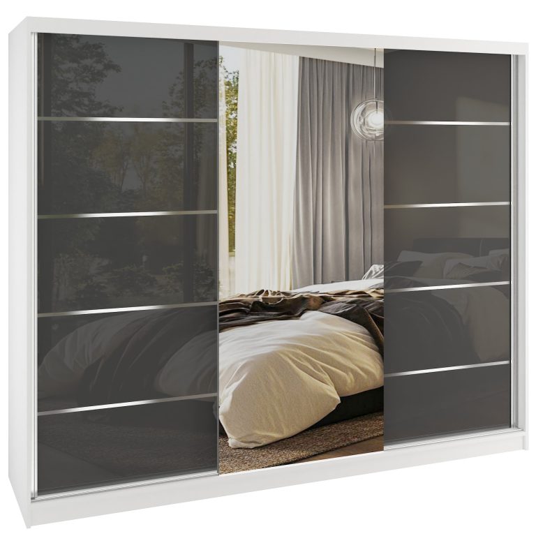 Kleiderschrank SERENITY Schiebeschrank 200 cm glänzend grau Hersteller MTG SERENITY SZP5/0/W/S/0/HIAL