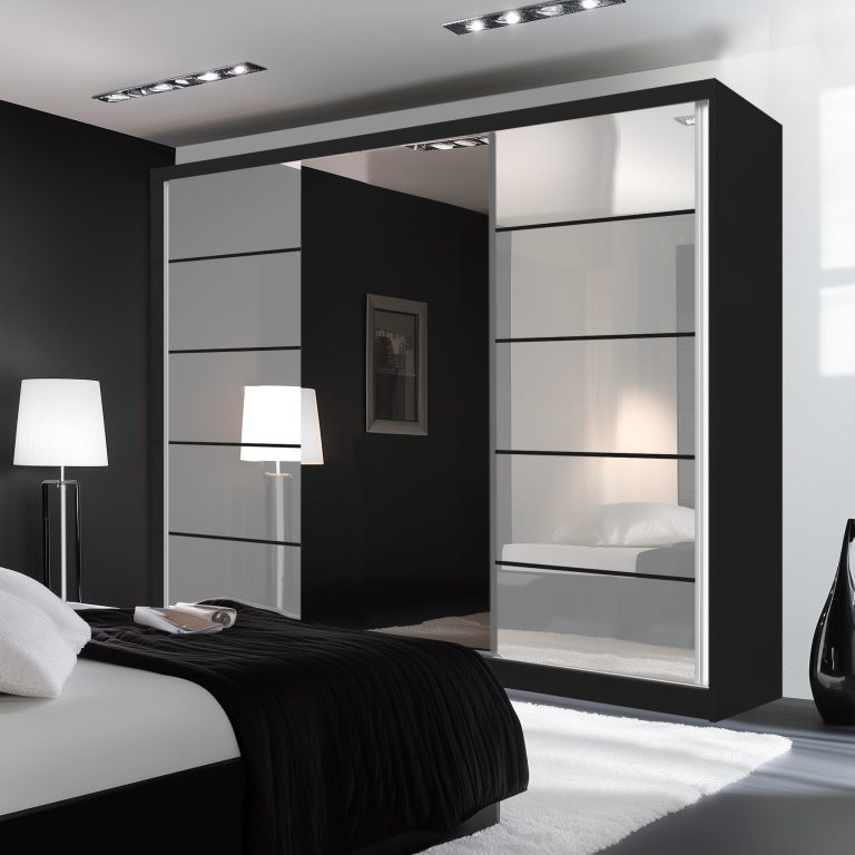 Kleiderschrank SERENITY Schiebeschrank 232 cm weiß glänzend Hersteller MGB SERENITY SZP8/0/B/W/0/HIAL