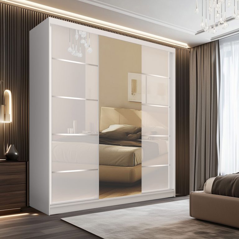 Kleiderschrank SERENITY Schiebeschrank 200 cm weiß glänzend Hersteller MTG SERENITY SZP5/0/W/W/0/HIAL