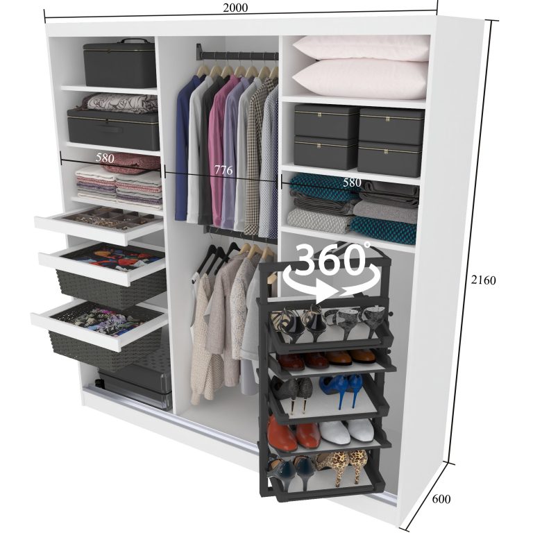 Kleiderschrank Schiebeschrank SERENITY 200 cm Eiche Sonoma matt Hersteller MT SERENITY SZP5/0/W/DS/0/HIAL