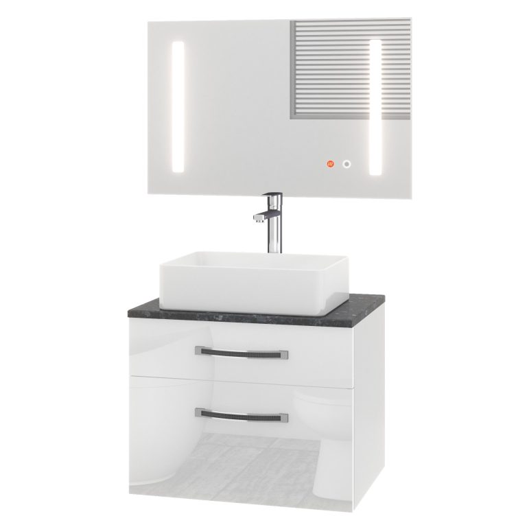 Badmöbel-Set Euphoria EUP P 60/0/W/0/BK/MB