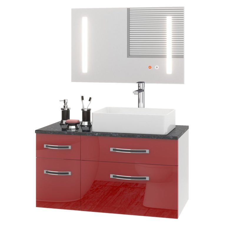 Badmöbel-Set Euphoria EUP P 90L/0/W/R/0/BK/MB
