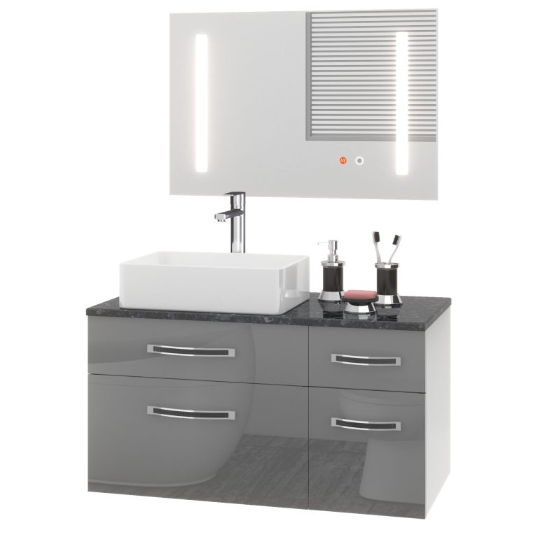 Badmöbel-Set Euphoria EUP P 90P/0/W/S/0/BK/MB