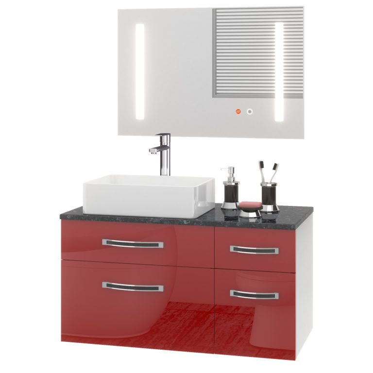 Badmöbel-Set Euphoria EUP P 90P/0/W/R/0/BK/MB