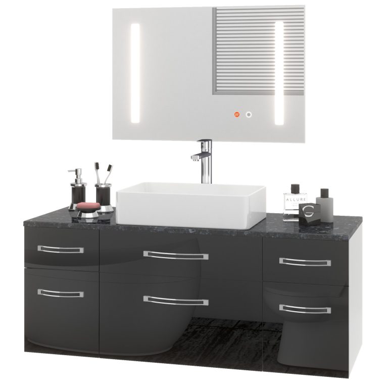 Badmöbel-Set Euphoria EUP P 120/0/W/B/0/BK/MB