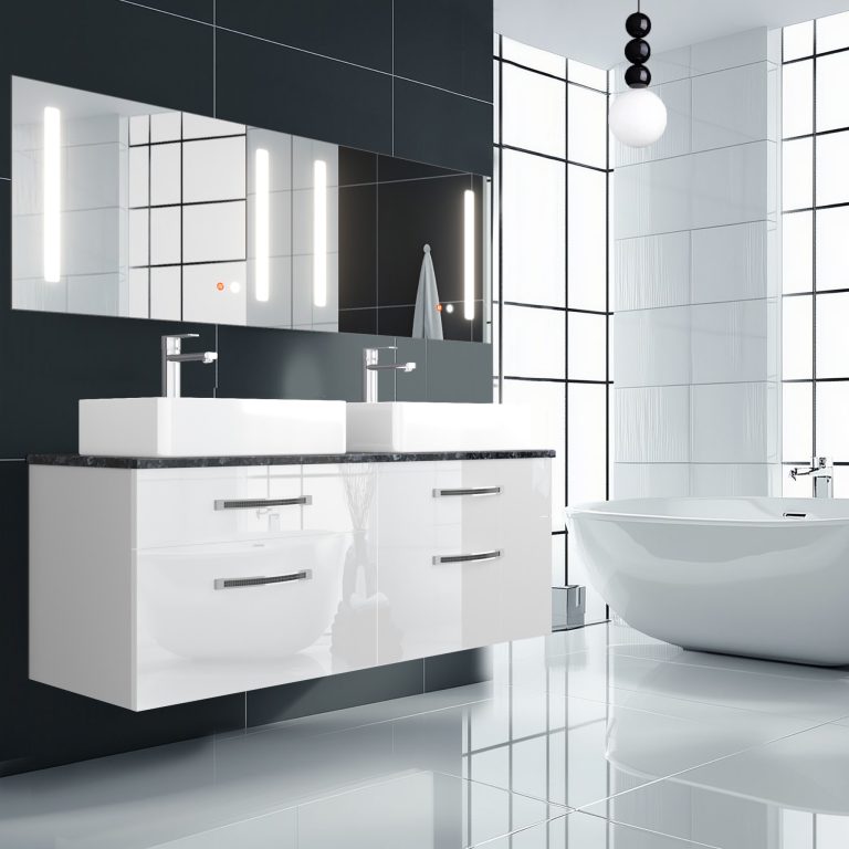 Badmöbel-Set Euphoria EUP P 120D/0/W/W/0/BK/MB