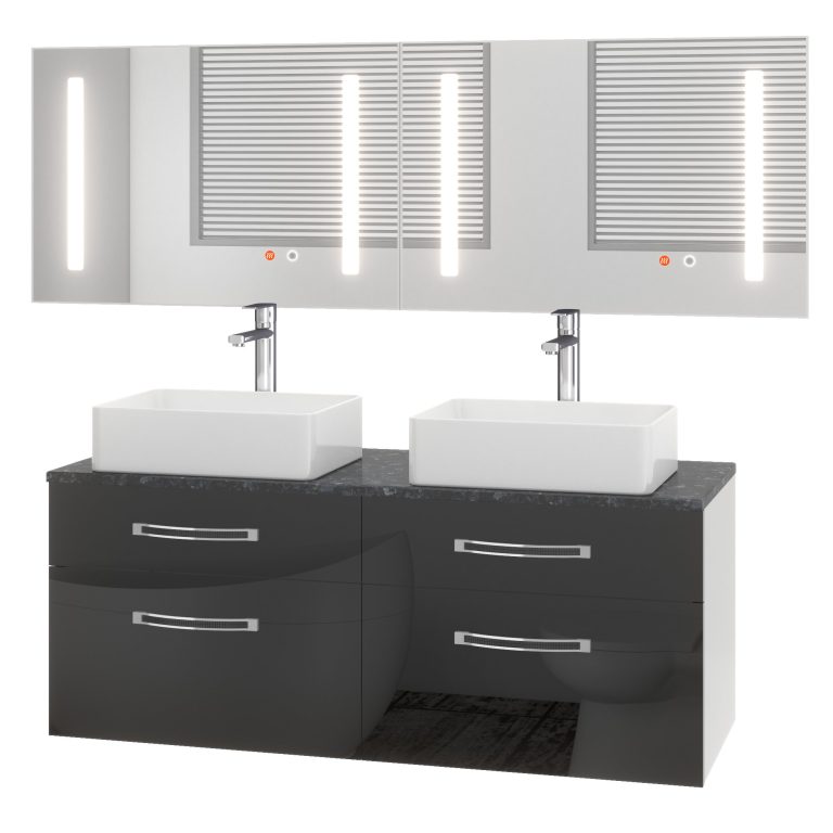 Badmöbel-Set Euphoria EUP P 120D/0/W/B/0/BK/MB
