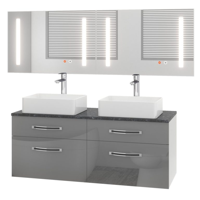Badmöbel-Set Euphoria EUP P 120D/0/W/S/0/BK/MB