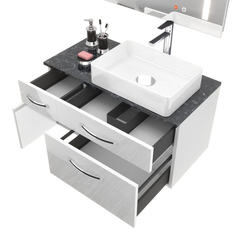 Badmöbel-Set Euphoria EUP P 90L/0/W/R/0/BK/MB