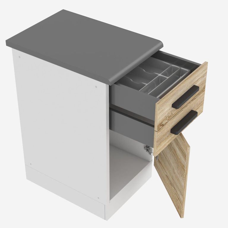 Küchenunterschrank 40cm Schubladen mit Arbeitsplatte TOR SDSZ40WS/0/WT/DS/B/B1/PP