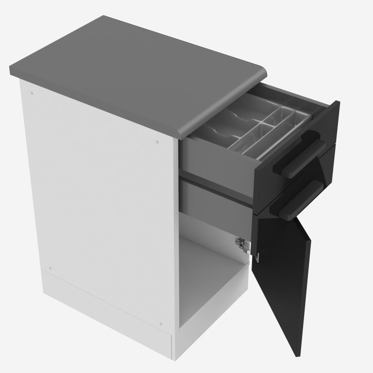 Küchenunterschrank 40cm Schubladen mit Arbeitsplatte INF SDSZ40WS/0/WT/B/B/B1/PP