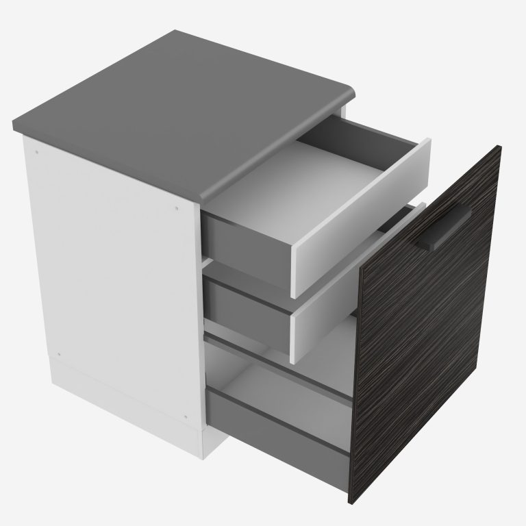 Küchenunterschrank 60cm, Innenschubladen mit Arbeitsplatte TOR SDSZW60/0/WT/HK/B/B1/PP