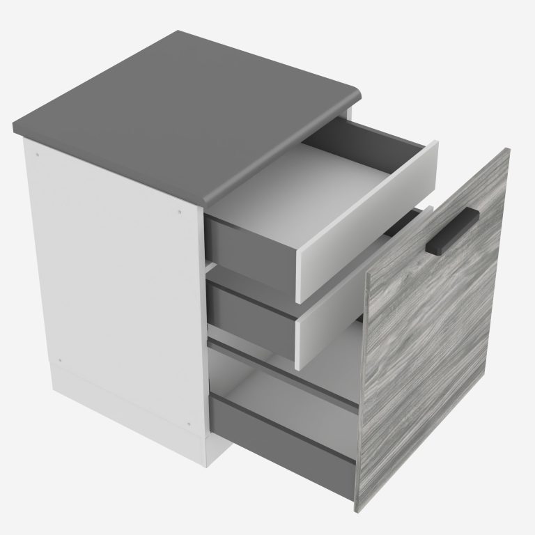 Küchenunterschrank 60cm, Innenschubladen mit Arbeitsplatte TOR SDSZW60/0/WT/GW1/B/B1/PP