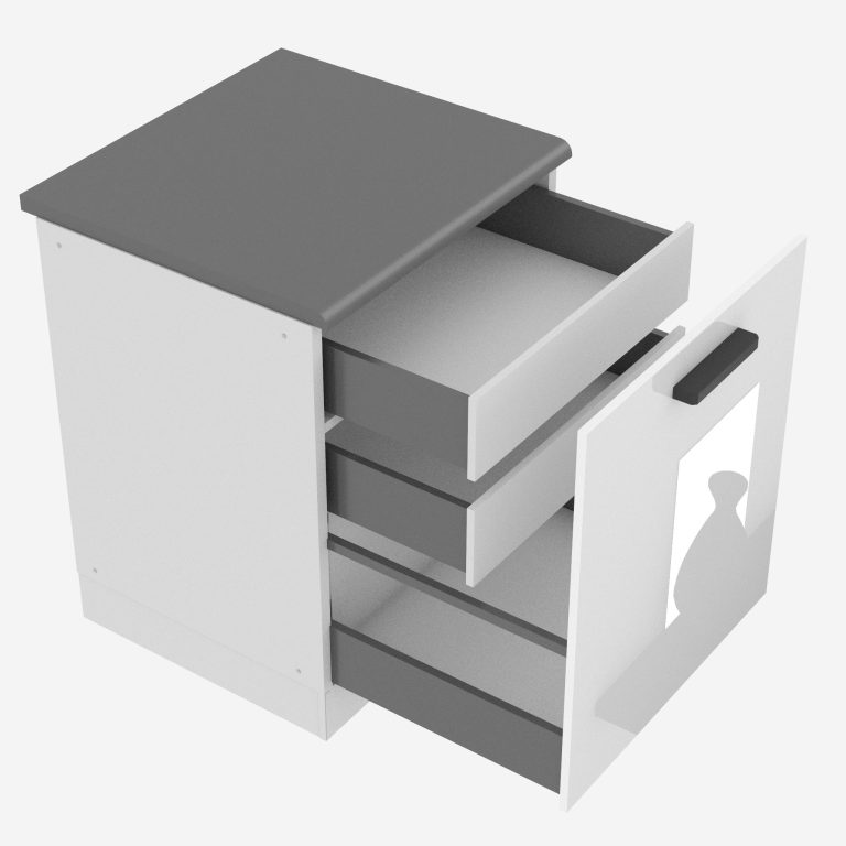 Küchenunterschrank 60cm, Innenschubladen mit Arbeitsplatte INF SDSZW60/0/WT/W/B/B1/PP