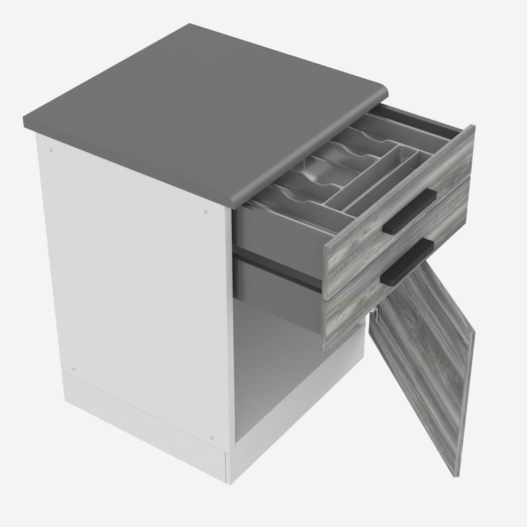 Küchenunterschrank 60cm Schubladen mit Arbeitsplatte TOR SDSZ60WS/0/WT/GW1/B/B1/PP
