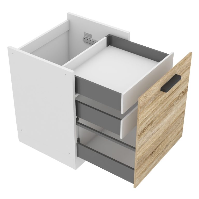 Küchenunterschrank 60cm mit Innenschubladen TOR SDSZW60/0/WT/DS/0/B1/PP