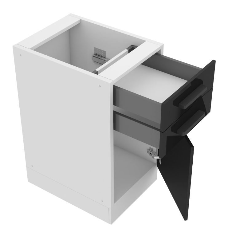 Belini Unterschrank mit Schubladen Premium Full Version 40 cm Hochglanzschwarz ohne Arbeitsplatte Hersteller INF SDSZ40/0/WT/B/0/B1/PP
