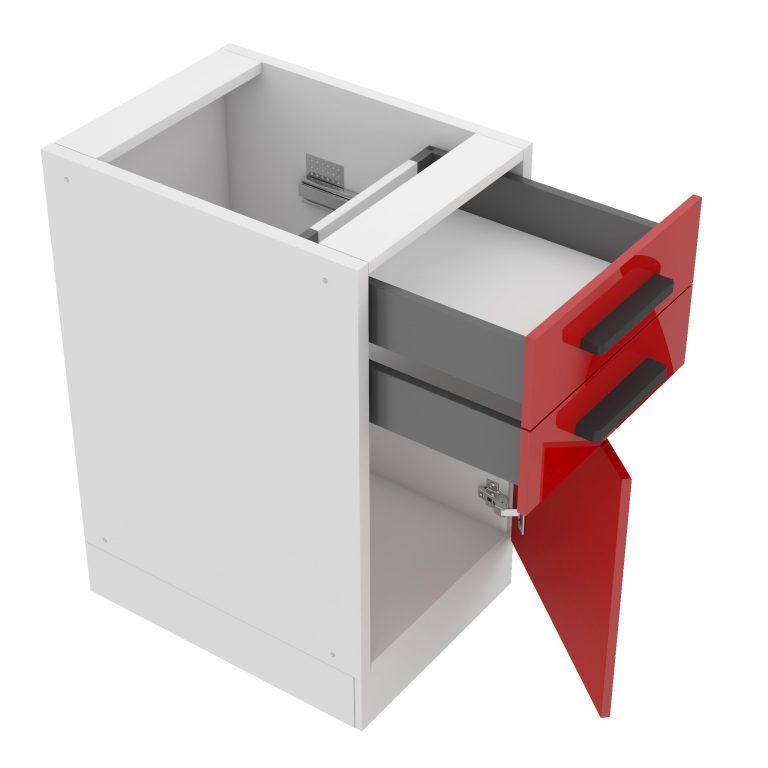 Belini Unterschrank mit Schubladen Premium Full Version 40 cm Hochglanzrot ohne Arbeitsplatte Hersteller INF SDSZ40/0/WT/R/0/B1/PP
